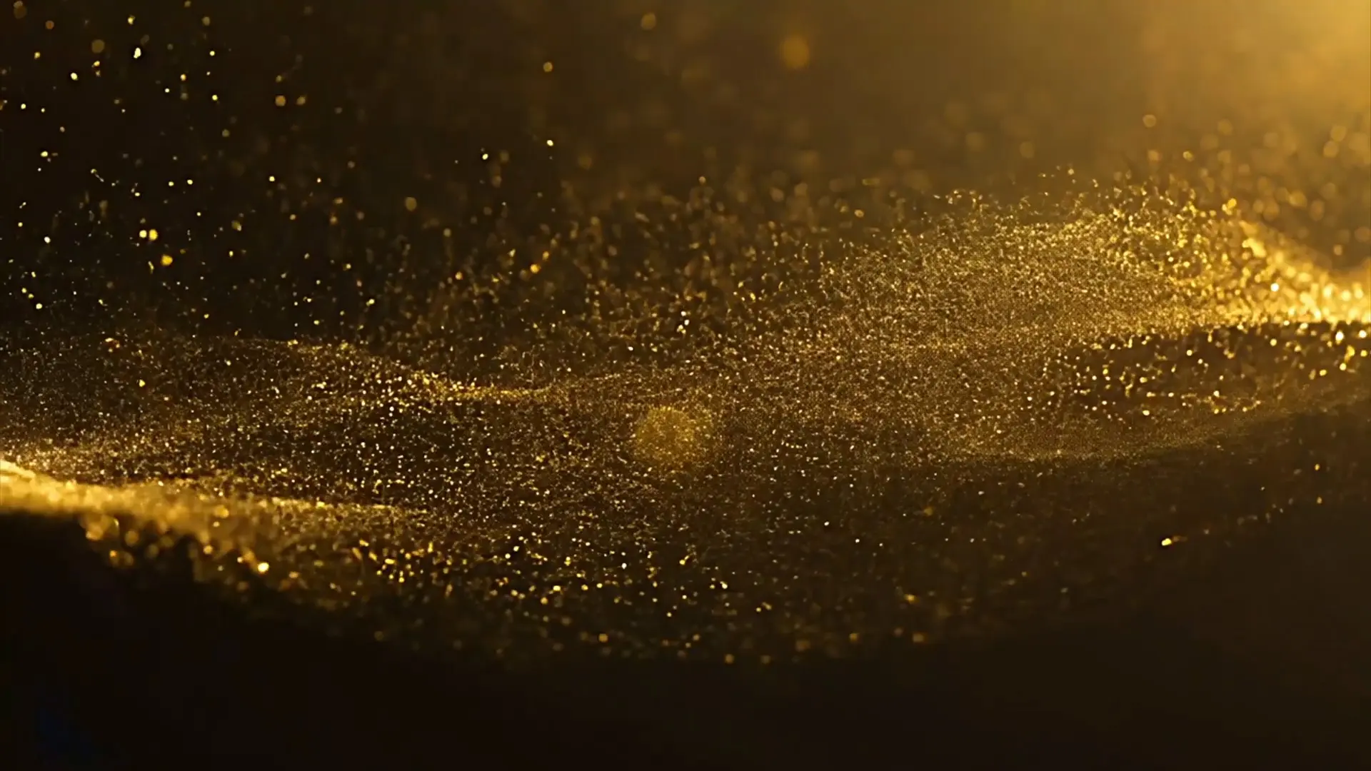 Luxurious Gold Particles Flow Overlay for Event Video Animations